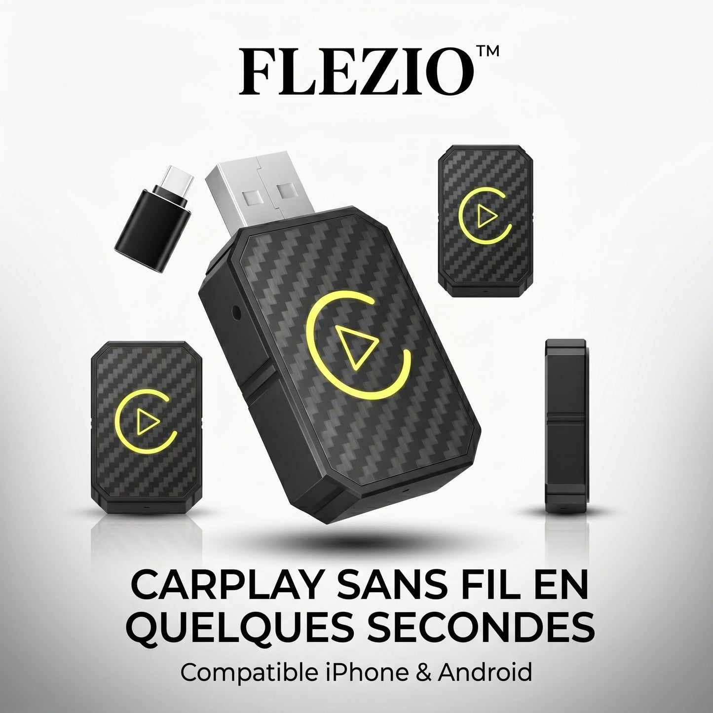 Veloxio – Adaptateur CarPlay Sans Fil