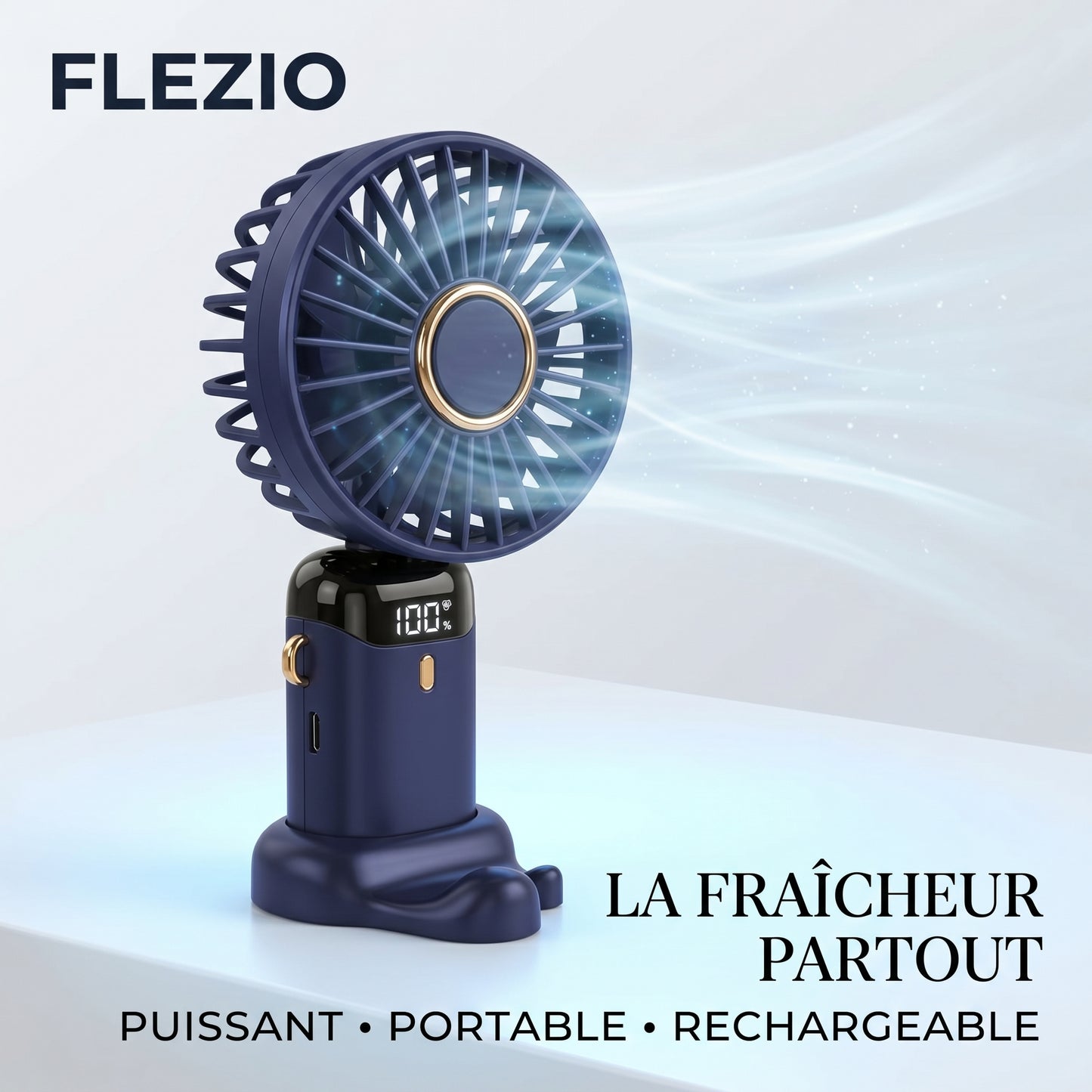 Brezéo – Mini Ventilateur Portable Rechargeable