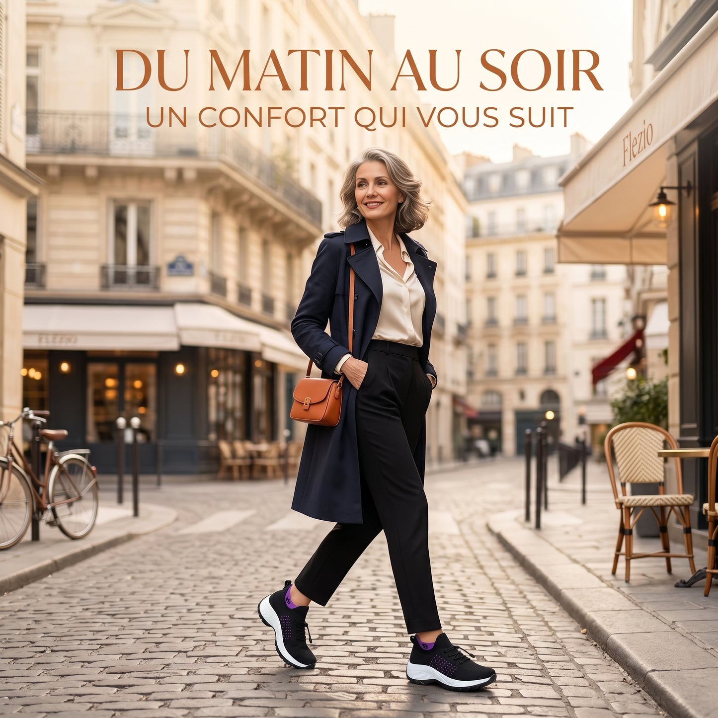 Sneakers Confort Femme Semelle Amortissante