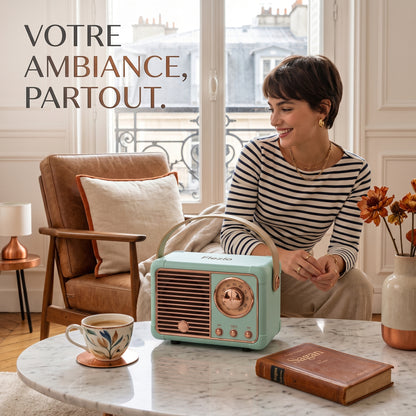 Enceinte Bluetooth Vintage Portable - USB et Carte TF