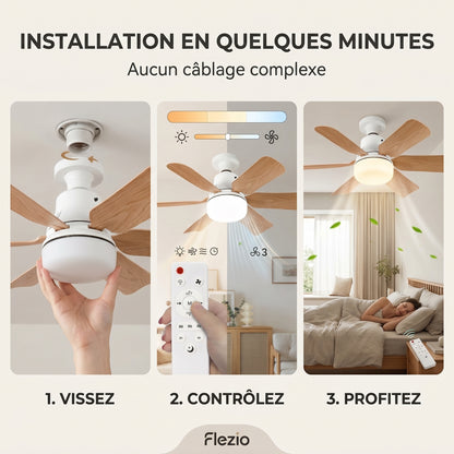 Zéphylia – Plafonnier Ventilateur Silencieux