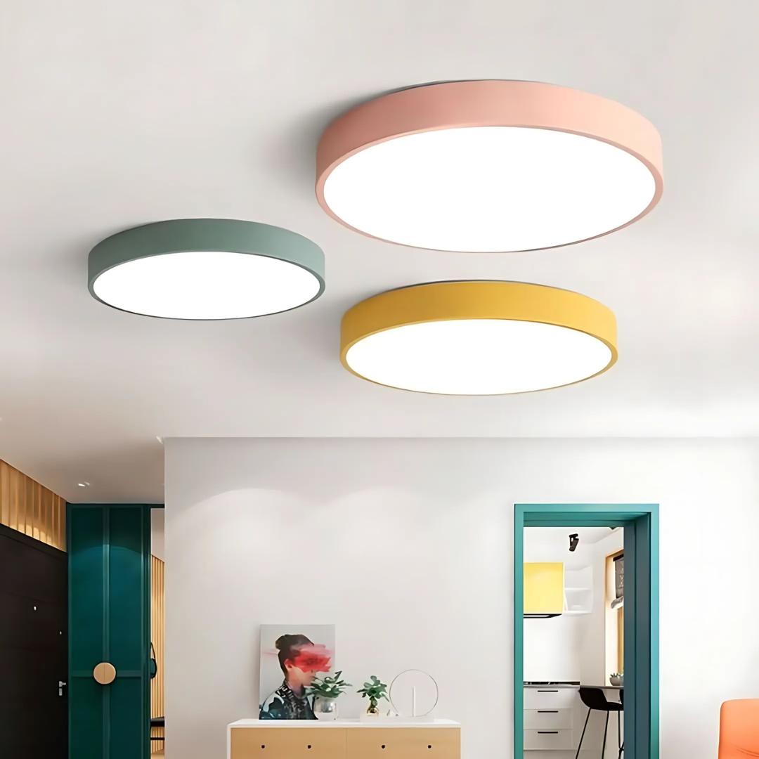 Plafonnier LED Design Scandinave - Bois Naturel et Acrylique