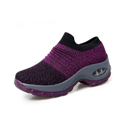 Baskets femme à plateforme amortissante slip-on