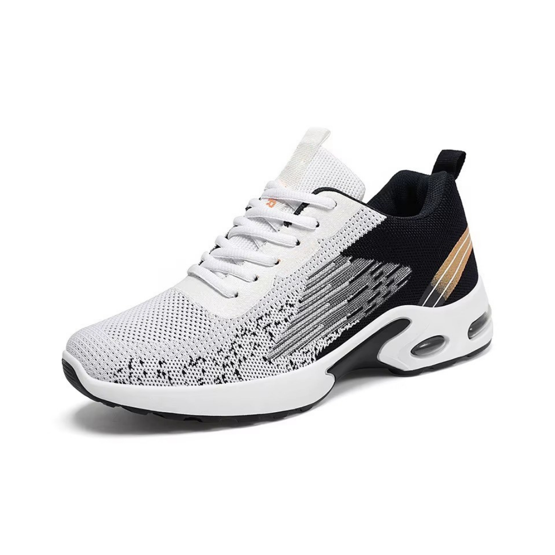 Baskets homme respirantes en maille légère, semelle amortissante et lacets