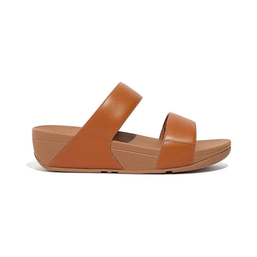Sandales compensées femme camel à double bride en simili cuir et semelle confort