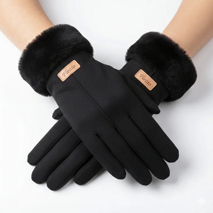 Gants Tactiles Femme Doublure Thermique - Fausse Fourrure