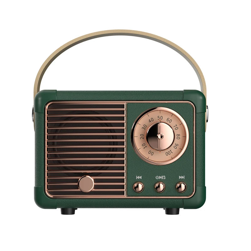 Enceinte Bluetooth Vintage Portable - USB et Carte TF