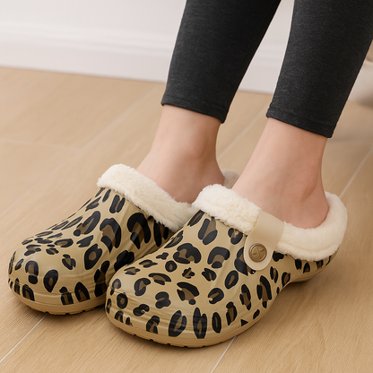 Sabots femme doublés en peluche, imperméables