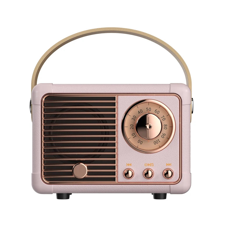 Enceinte Bluetooth Vintage Portable - USB et Carte TF