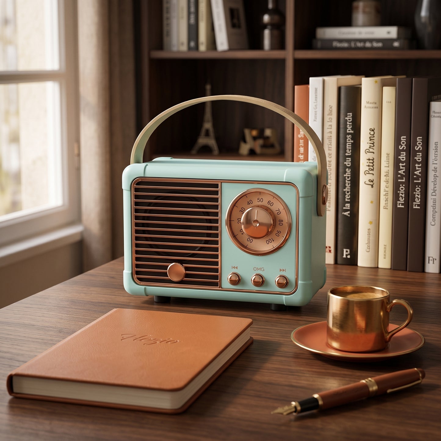 Enceinte Bluetooth Vintage Portable - USB et Carte TF