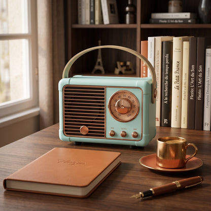 Enceinte Bluetooth Vintage Portable - USB et Carte TF