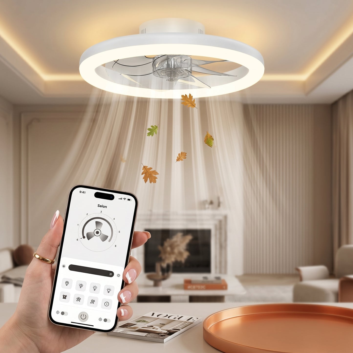 Aériva – Plafonnier Ventilateur LED