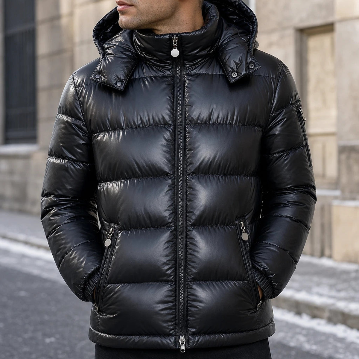 Arthur – Veste Matelassée Brillante Homme