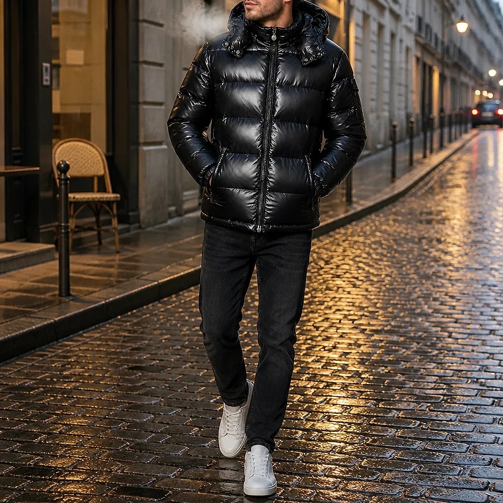 Arthur – Veste Matelassée Brillante Homme