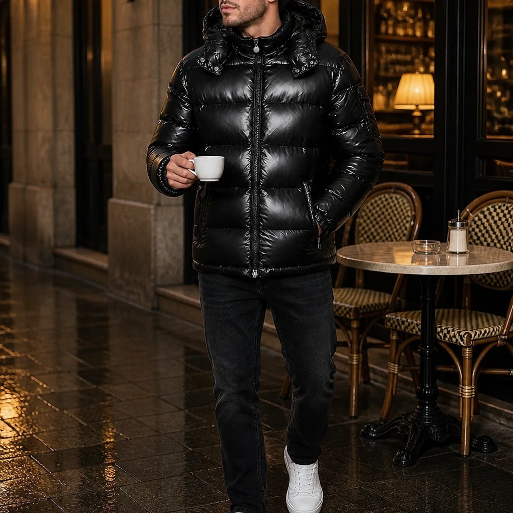 Arthur – Veste Matelassée Brillante Homme