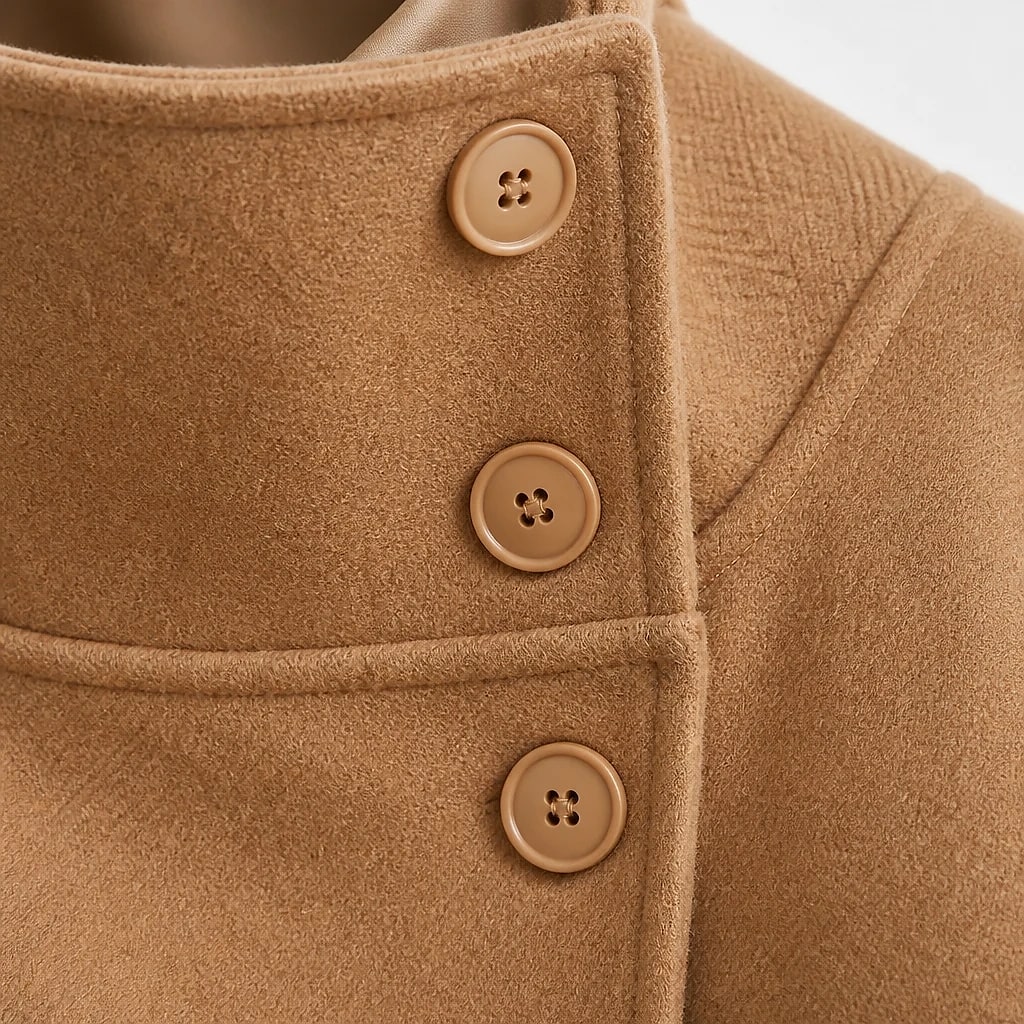 Béryl – Manteau Cape Ceinturé en Laine