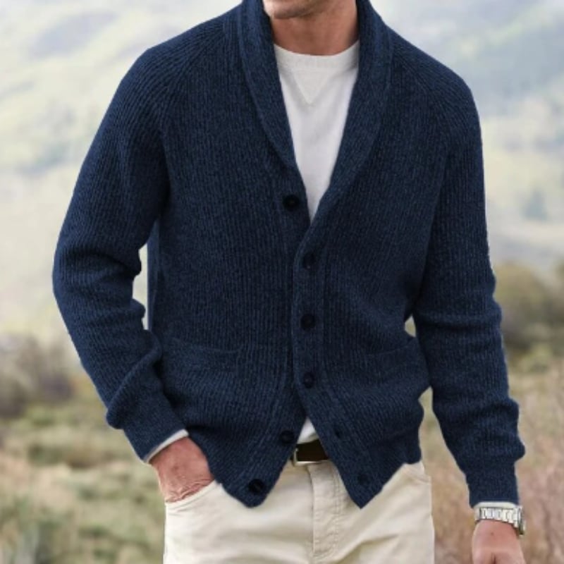 Cardigan Homme Laine Col en V