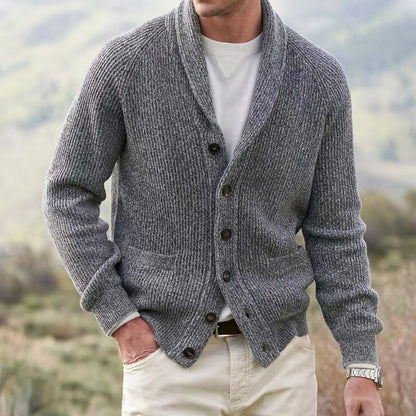 Cardigan Homme Laine Col en V