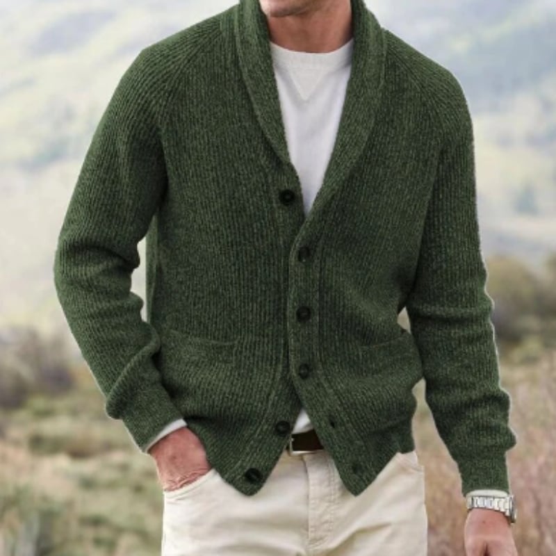 Cardigan Homme Laine Col en V