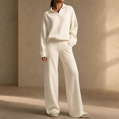 Cléophée – Ensemble Pull Polo et Pantalon Large