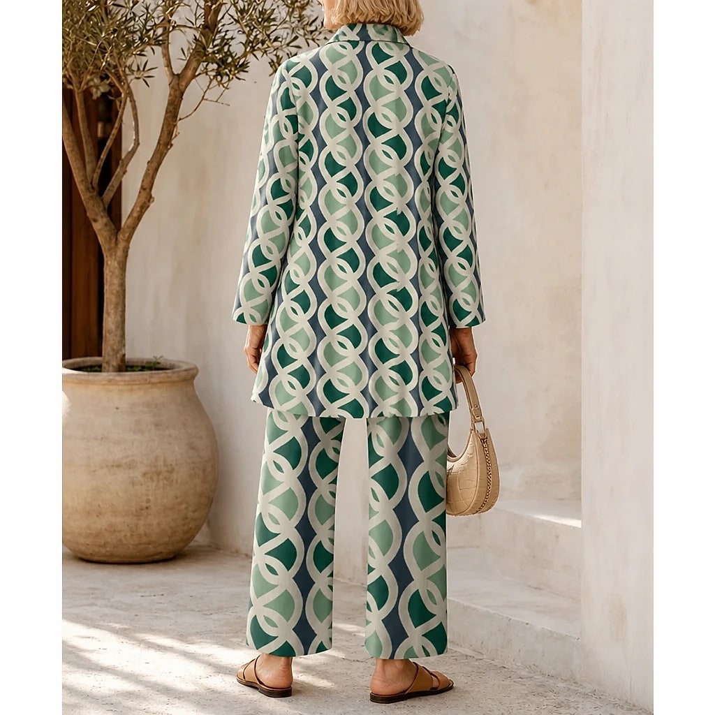 Ensemble Vintage Femme Blouse et Pantalon