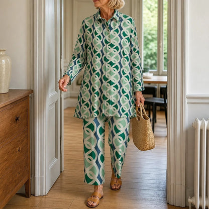 Ensemble Vintage Femme Blouse et Pantalon