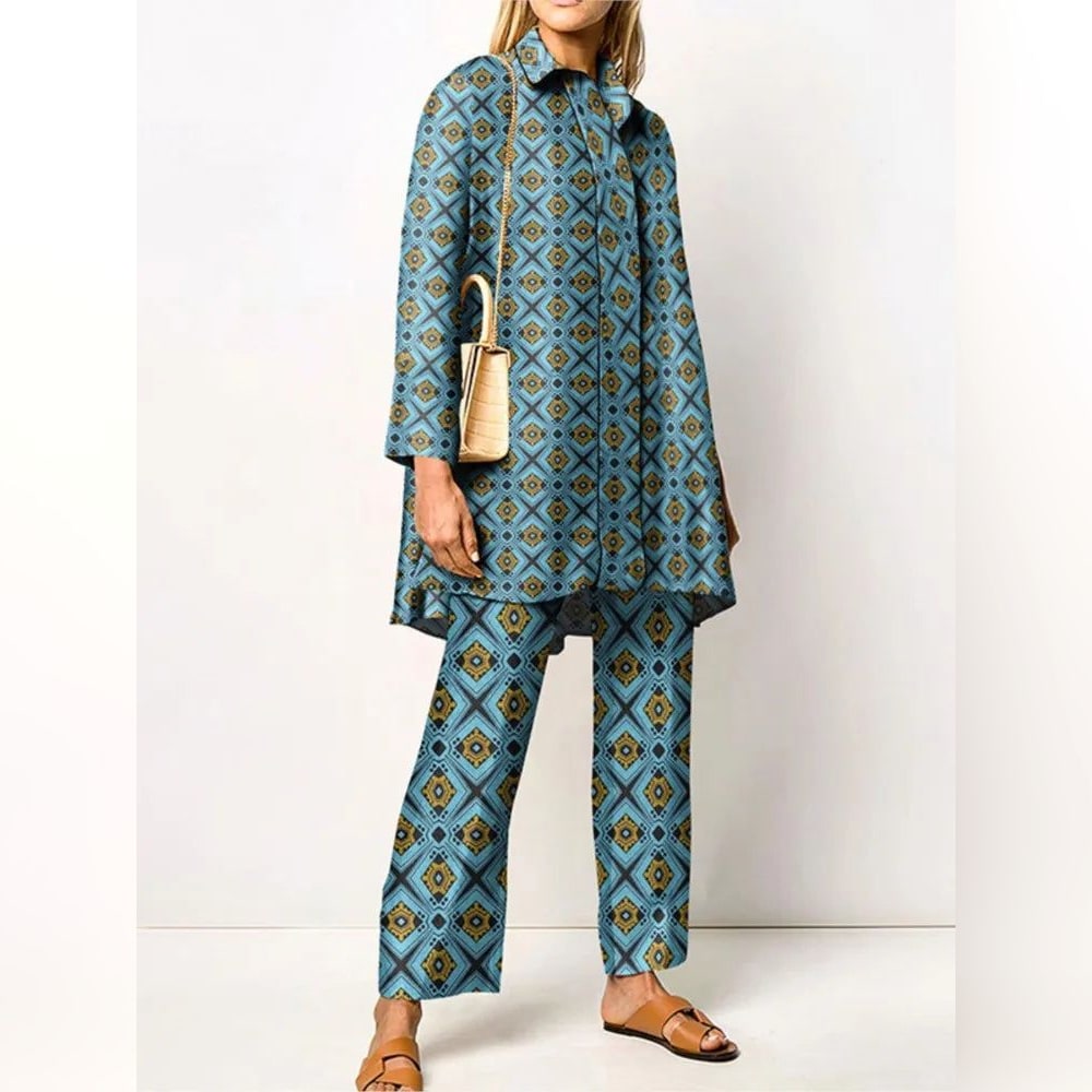 Ensemble Vintage Femme Blouse et Pantalon