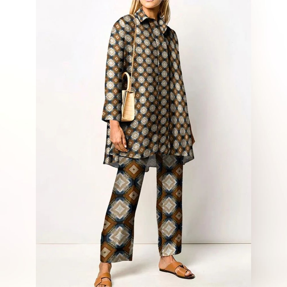 Ensemble Vintage Femme Blouse et Pantalon