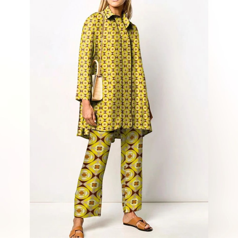 Ensemble Vintage Femme Blouse et Pantalon