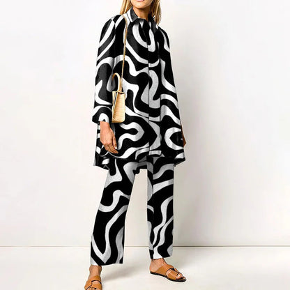 Ensemble Vintage Femme Blouse et Pantalon