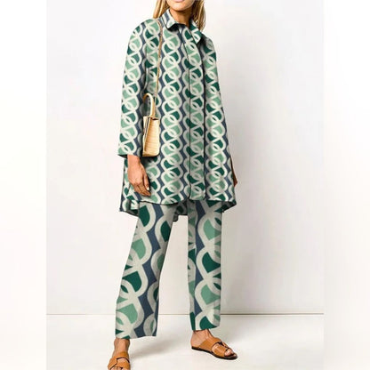 Ensemble Vintage Femme Blouse et Pantalon