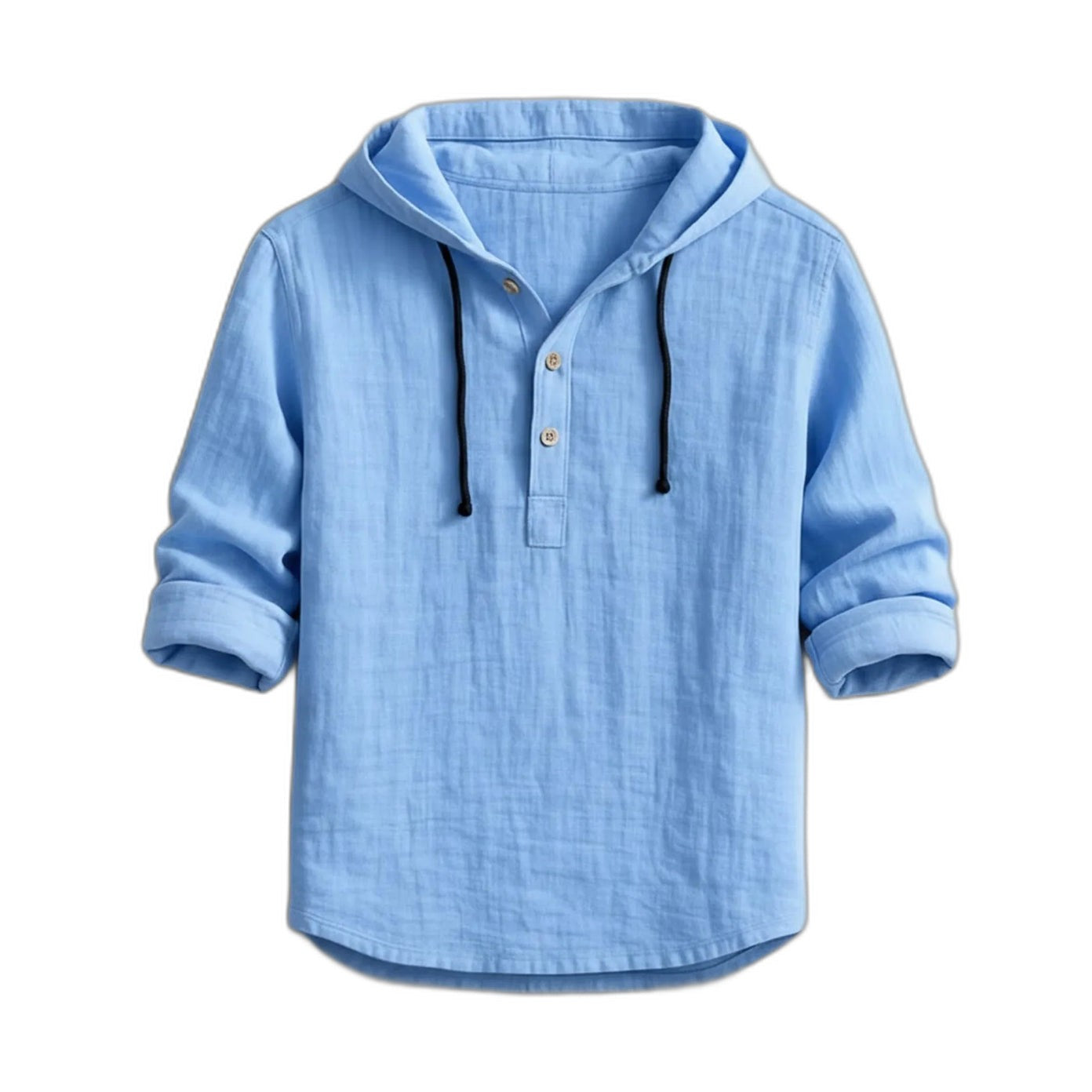 LinenBreeze - Chemise homme en coton lin légère manches longues