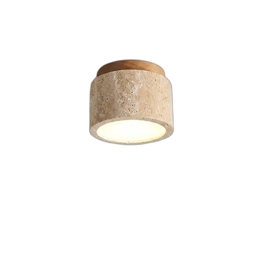 Lumavène – Plafonnier Design Japonais Marbre & Bois