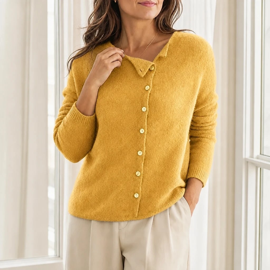 Gabrielle – Pull Maille Col Asymétrique