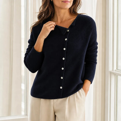 Gabrielle – Pull Maille Col Asymétrique