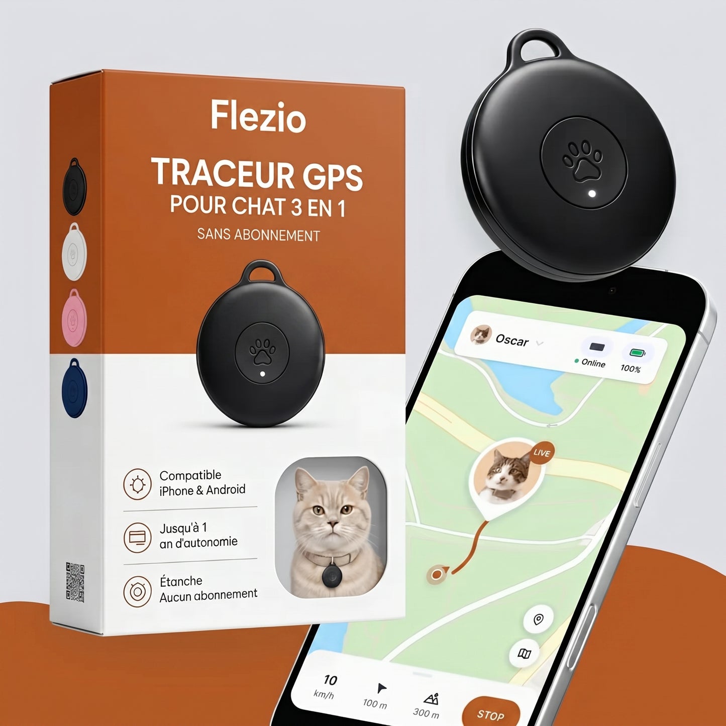 Felovi – Traceur GPS Chat Sans Abonnement