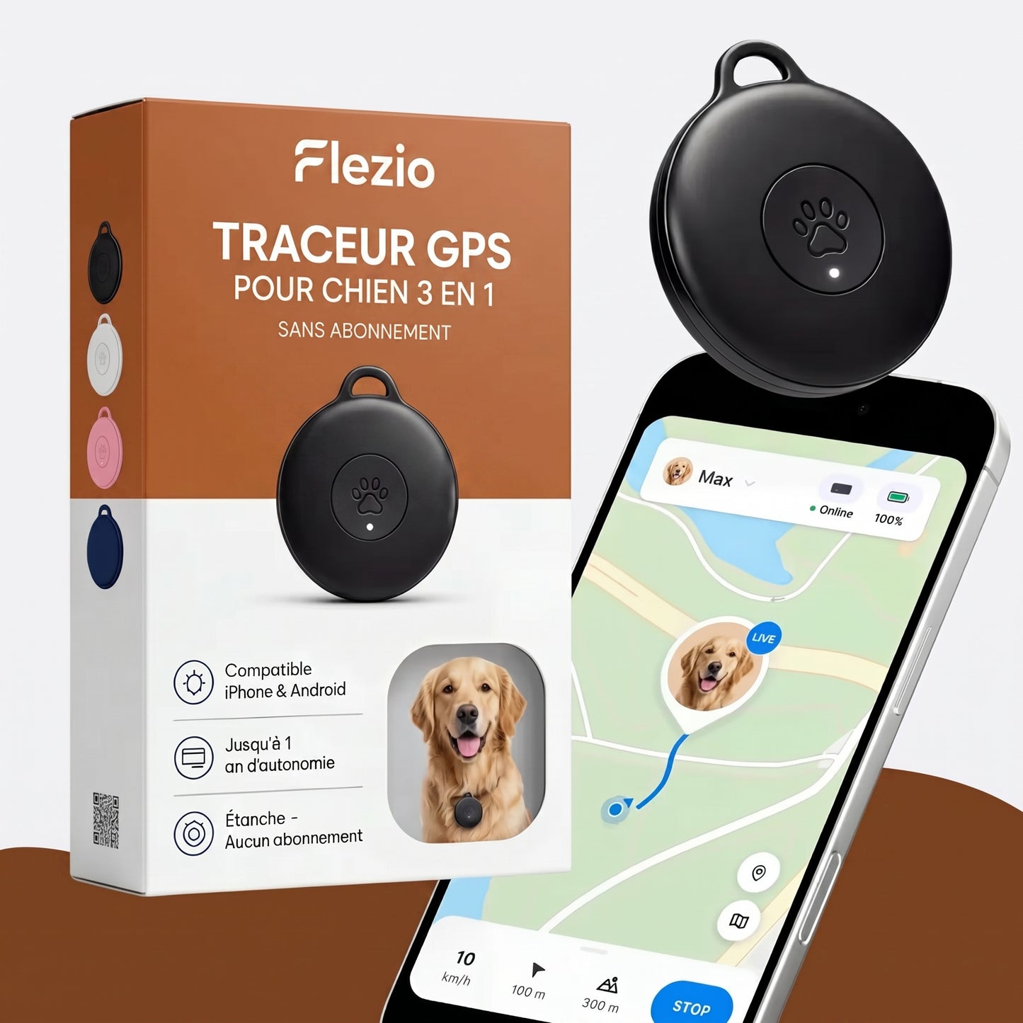 Pavori – Traceur GPS Chien Sans Abonnement