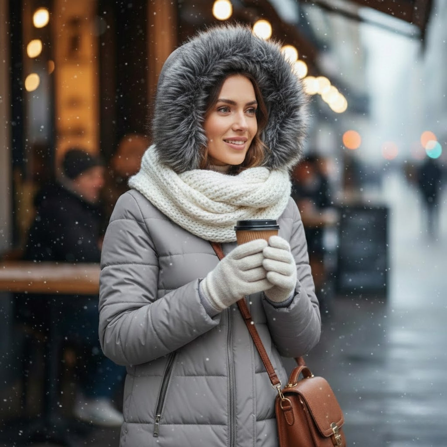 Parka Hiver Fourrure Matelassée Pour Femme