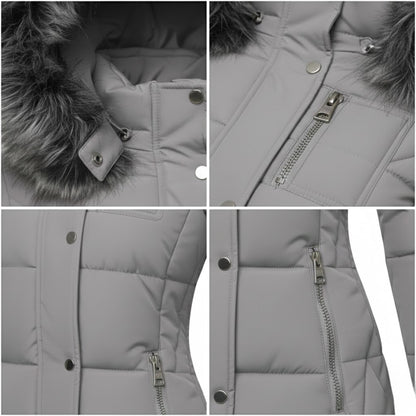 Parka Hiver Fourrure Matelassée Pour Femme