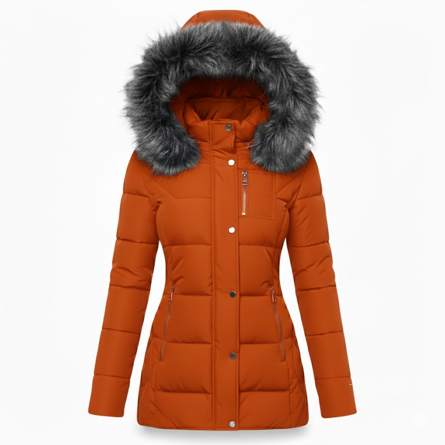 Parka Hiver Fourrure Matelassée Pour Femme