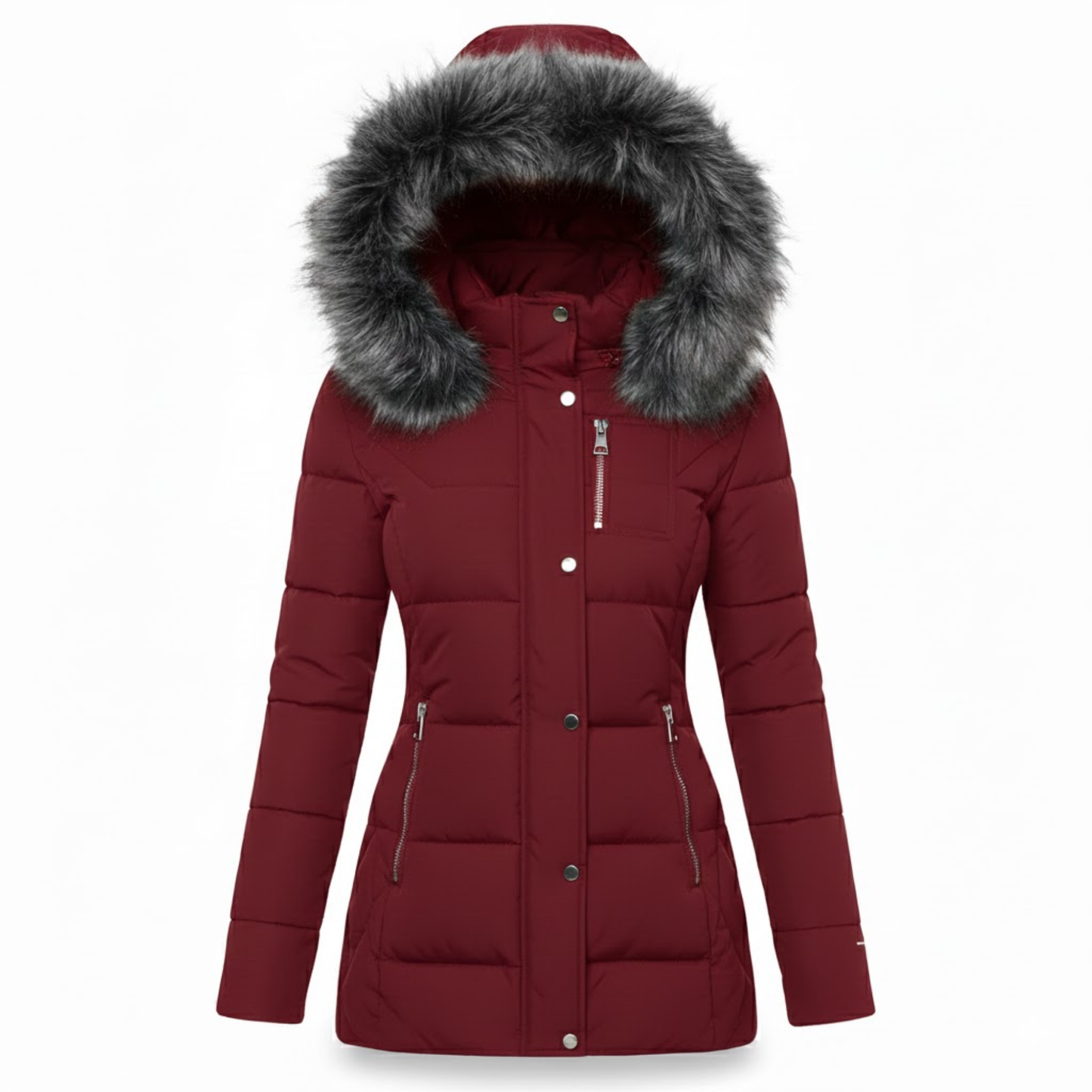 Parka Hiver Fourrure Matelassée Pour Femme