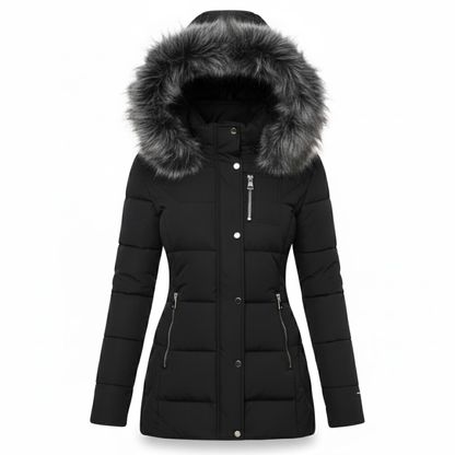 Parka Hiver Fourrure Matelassée Pour Femme