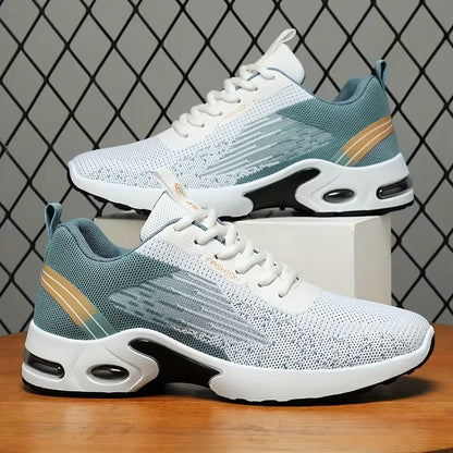 Baskets homme respirantes en maille légère, semelle amortissante et lacets