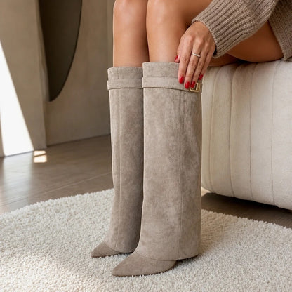 Isaline – Bottes Hautes Talon Compensé