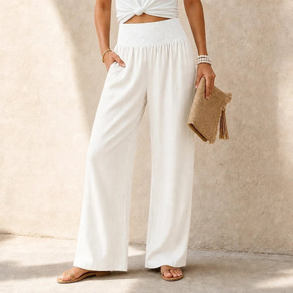 Isaline – Pantalon Fluide Taille Haute