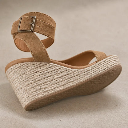 Isaline – Sandales Compensées Corde Confort