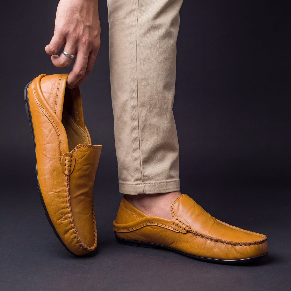 Mocassin Homme Cuir Sans Lacets