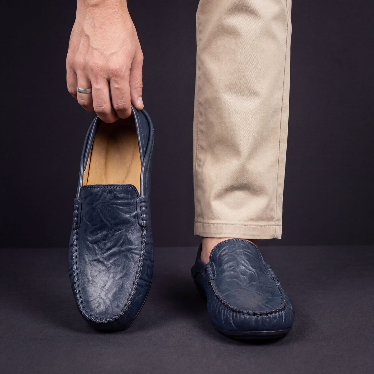 Mocassin Homme Cuir Sans Lacets