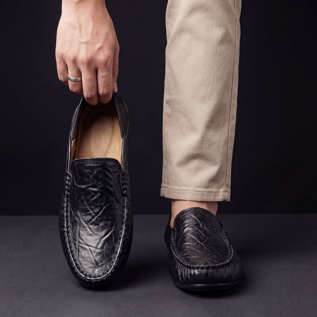 Mocassin Homme Cuir Sans Lacets