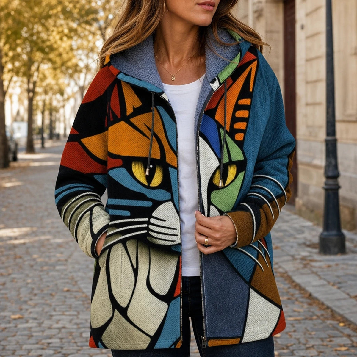 Odalie – Cardigan Chat à Capuche